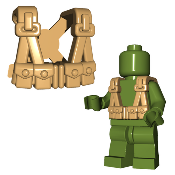 Brickwarriors US Infantry SUSPENDERS for  Minifigures -Pick your Color!-