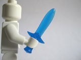 Custom Elven Dagger-Trans-Dark Blue- for Minifigures- Castle LOTR Hobbits