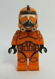 Limited Edition CLONE TROOPER Orange Minifigure -Custom Printing, Helmet