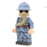 WW1 French Soldier with Gas Mask Minifigure -United Bricks