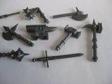 Custom Blacksmith FORGE KIT For Minifigures Castle LOTR -Anvil + Weapons!