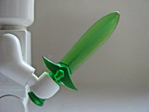 Custom Elven Dagger-Trans Green- for Minifigures- Brickforge Castle LOTR
