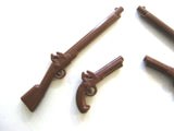 BrickArms FLINTLOCK Musket & Pistol PACK 4 Guns for Minifigures NEW