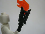Custom TORCH with Flame for  Minifigures LOTR Knight King Castle