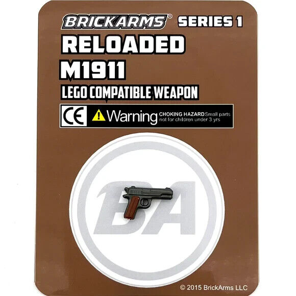 BrickArms M1911 Reloaded Weapon for Minifigures  -NEW-
