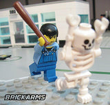 BrickArms BASEBALL BAT for Minifigures -Reddish Brown- Minifig Accessory