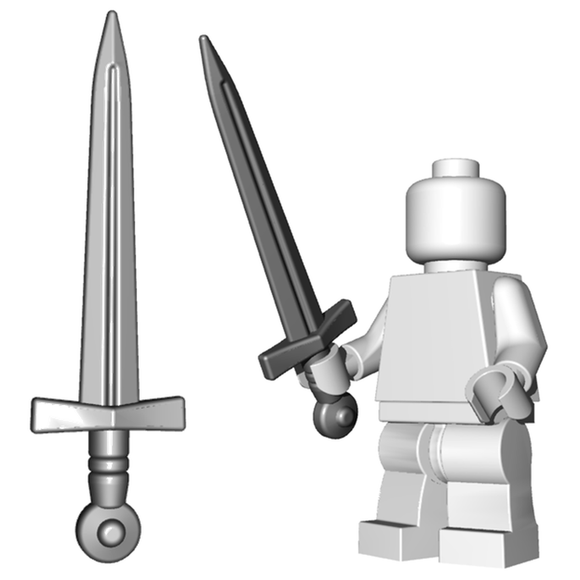 Custom ARMING SWORD for Castle Minifigures -Pick your Color! NEW Brickwarriors