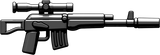 BrickArms AK-SV Sniper for Minifigures -Soldier Military Soviet -NEW- Gunmetal
