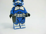 Custom BLUE COMMANDER FOX Clone Minifigure -Fully Printed Body! NEW