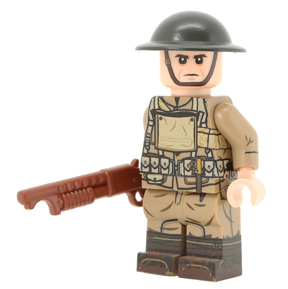 WW1 AEF Army Soldier Minifigure -United Bricks