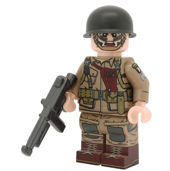 WW2 US Paratrooper Sergeant Minifigure - United Bricks