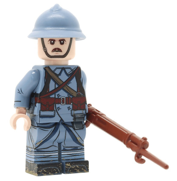 WW1 French Soldier (Mid-Late War) Minfigure -United Bricks