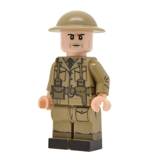 WW2 British Army Officer Minifigure -United Bricks