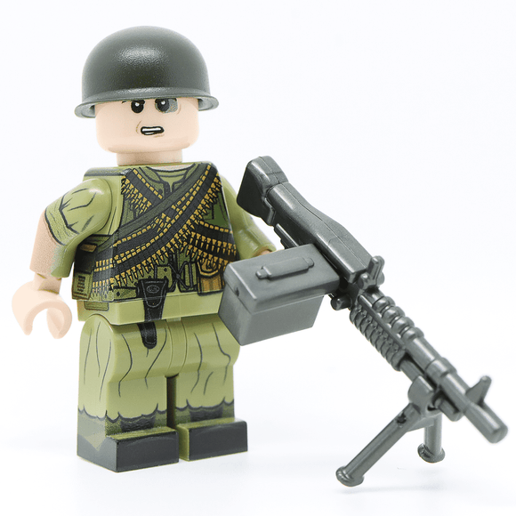 Vietnam War U.S. Machine Gunner Minifigure - United Bricks